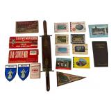 Souvenir Booklets, Slides, Knife, and Memorabilia