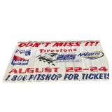 Huge Firestone Indy 225 Racing Vinyl Banner