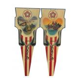 2 Large American Revolution Bicentennial Panels