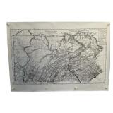 Huge Pennsylvania Map and 1991 Nazareth Poster