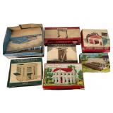 7 Bachmann Plasticville U.S.A. Model Kits Lot
