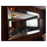 Rectangular Mirror With Etched Glass Frame
