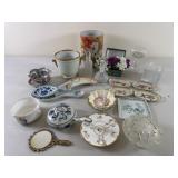 Porcelain and Crystal Accessory Lot