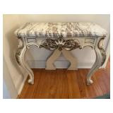 Carved Marble-Top Console Table