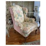 Floral Wingback Chair by Drexel Heritage
