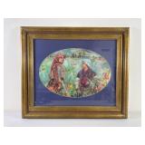 Framed Hibel Large Color Lithograph