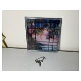 Modern Stained Glass Hanging Panel