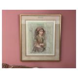 Edna Hibble Framed Lithograph, ï¿½Sandraï¿½