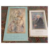 2 Framed Edna Hibel Exhibit Posters