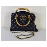 Chanel Black Quilted Handbag with Chain Straps