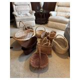 Lot Woven Baskets