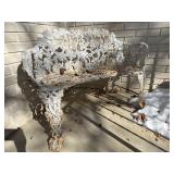 Cast Iron Bench with Paint Loss