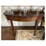 Mahogany Inlaid Game Table with Folding Top