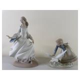 Two Lladro Figures Including Goose Girl