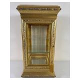 Table Top Gold Showcase with Marble Top