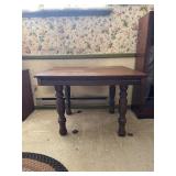 Rectangular Wood Table with Turned Legs