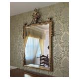 Gilt Frame Wall Mirror With Urn Motif