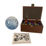 Museum of Fine Arts Marble Set with Glass Orb