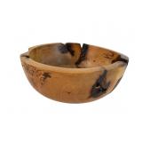 J. E. B. Hickory Turned Wood Bowl
