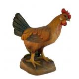 Albin Moroder Carved and Painted Chicken