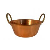 Copper Basin with Brass Handles