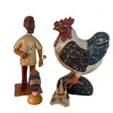 Wooden Figures and Cork Stopper