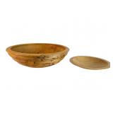 Tom Buchner Maple Turned Bowl and Plate