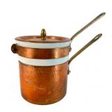 Apilco Copper and Porcelain Double Boiler
