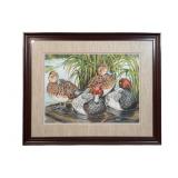 Ericka Smith DeLong Watercolor of Ducks