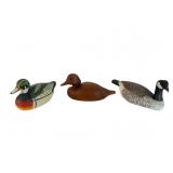 Three Decorative Ducks Decoys