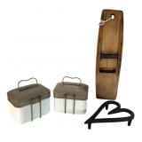 Porcelain Boxes, Trivet, and Shredder