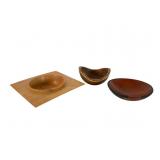 Three Wooden Bowls by J.E. Byrnes and Tom Buchner