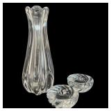 Orrefors Jan Johansson Vase and Candleholders