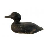 Carved Wood Duck Decoy with Original Paint