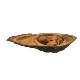 20.5 In. Handcrafted Wooden Bowl with Bark Edge