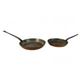 2 La Malle Copper Frying Pans