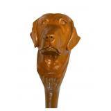 Hand-Carved Labrador Walking Stick