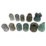 11 Translucent Clear Glass Insulators