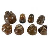 8 Brown Ceramic Insulators