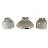 Three Ceramic Electrical Insulators