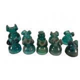 10 Aqua Glass Insulators