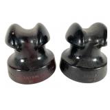 Two Ceramic Electrical Insulators