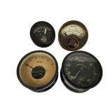4 Analog Meters in Metal Cases