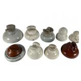 8 White Ceramic and Porcelain Insulators