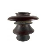 Large Dark Brown Ceramic Insulator