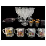 Glassware and Shot Glass Set with Case