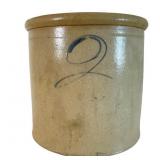 Antique Stoneware 2 Gallon Crock