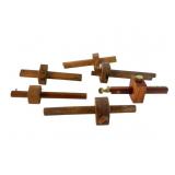 6 Wooden Beam Marking Gauges