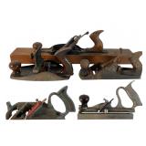 Five Vintage Wood and Metal Planers