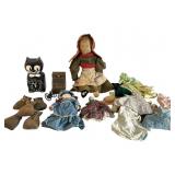 Dolls, Kit Cat Clock & Toy Bank